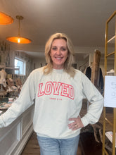 Load image into Gallery viewer, Taupe LOVED sweatshirt
