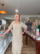Load image into Gallery viewer, Taupe Linen Blend Dress
