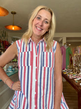 Load image into Gallery viewer, Red/Blue Striped Dress
