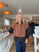 Load image into Gallery viewer, Burnt Orange Fringed Vest

