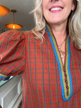 Load image into Gallery viewer, Pumpkin Plaid Top
