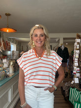 Load image into Gallery viewer, Orange Stripe Top
