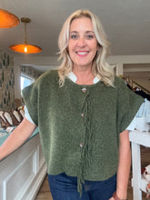 Load image into Gallery viewer, Fringed Vest Hunter Green
