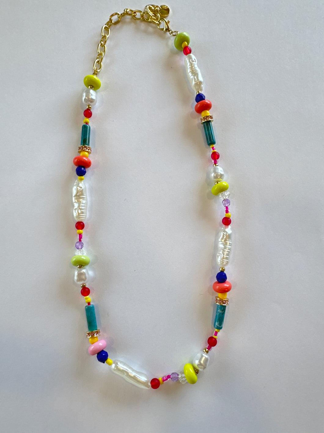 Multi bead and pearl necklace