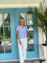 Load image into Gallery viewer, Blue/White Stripe top
