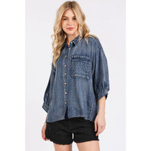 Load image into Gallery viewer, Dark Denim Chambray Top
