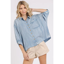 Load image into Gallery viewer, Light Denim Chambray Top
