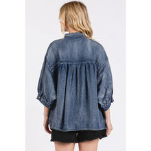 Load image into Gallery viewer, Dark Denim Chambray Top
