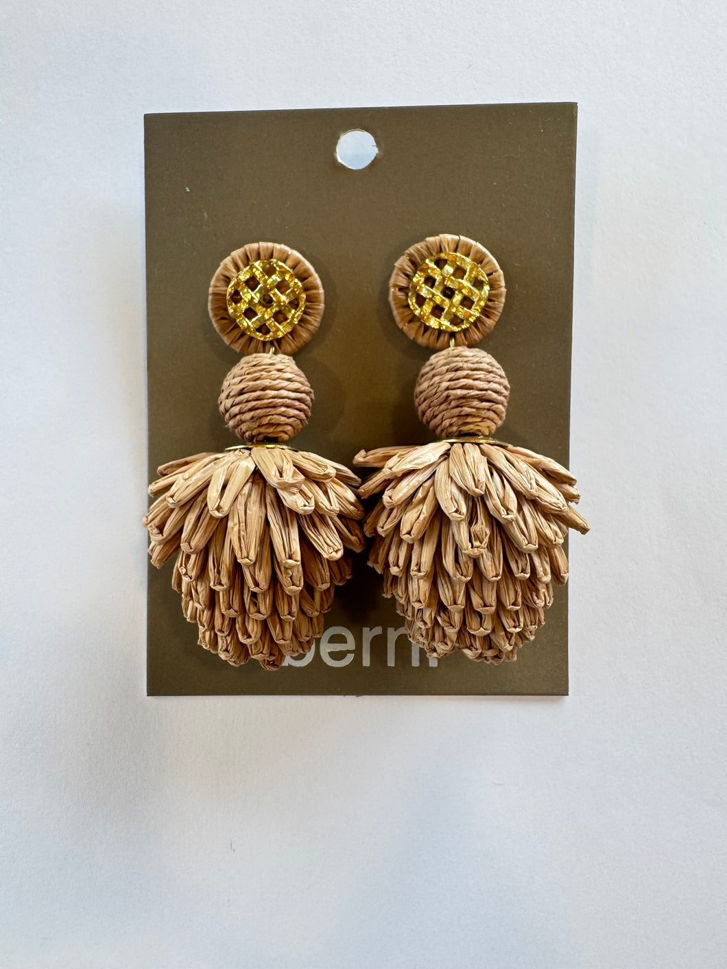 Raffia earrings