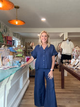 Load image into Gallery viewer, Navy Pant Set
