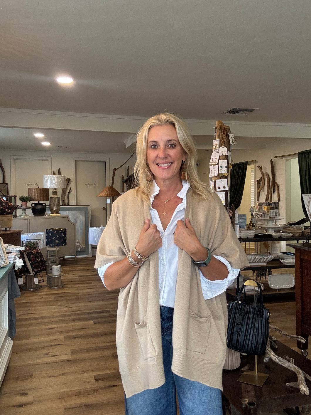 Khaki Colored Cardigan