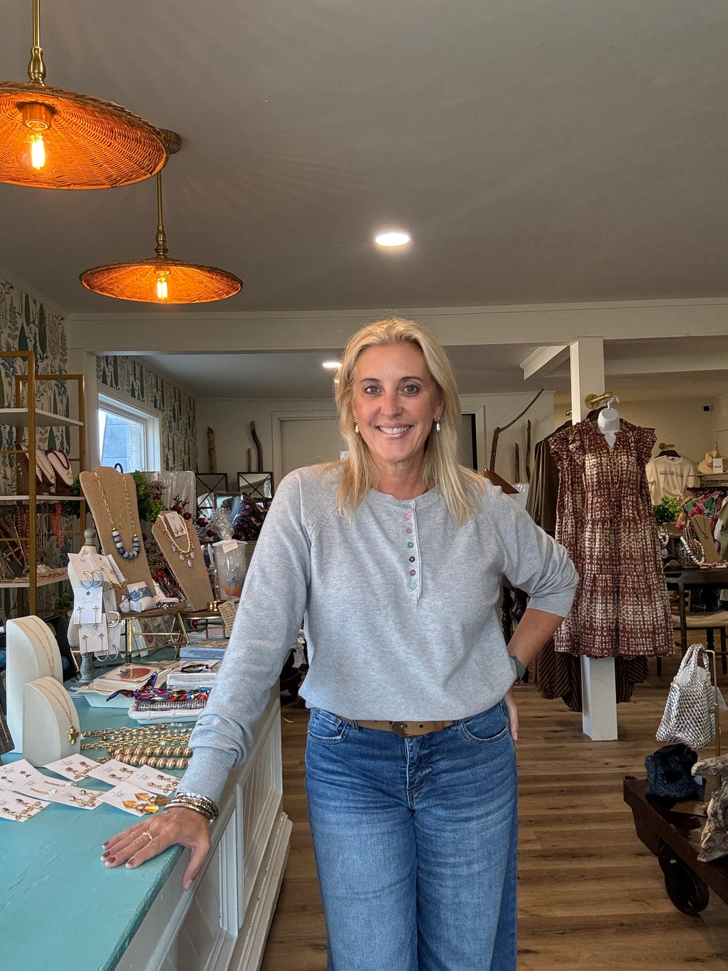 Heather Gray Knit Top