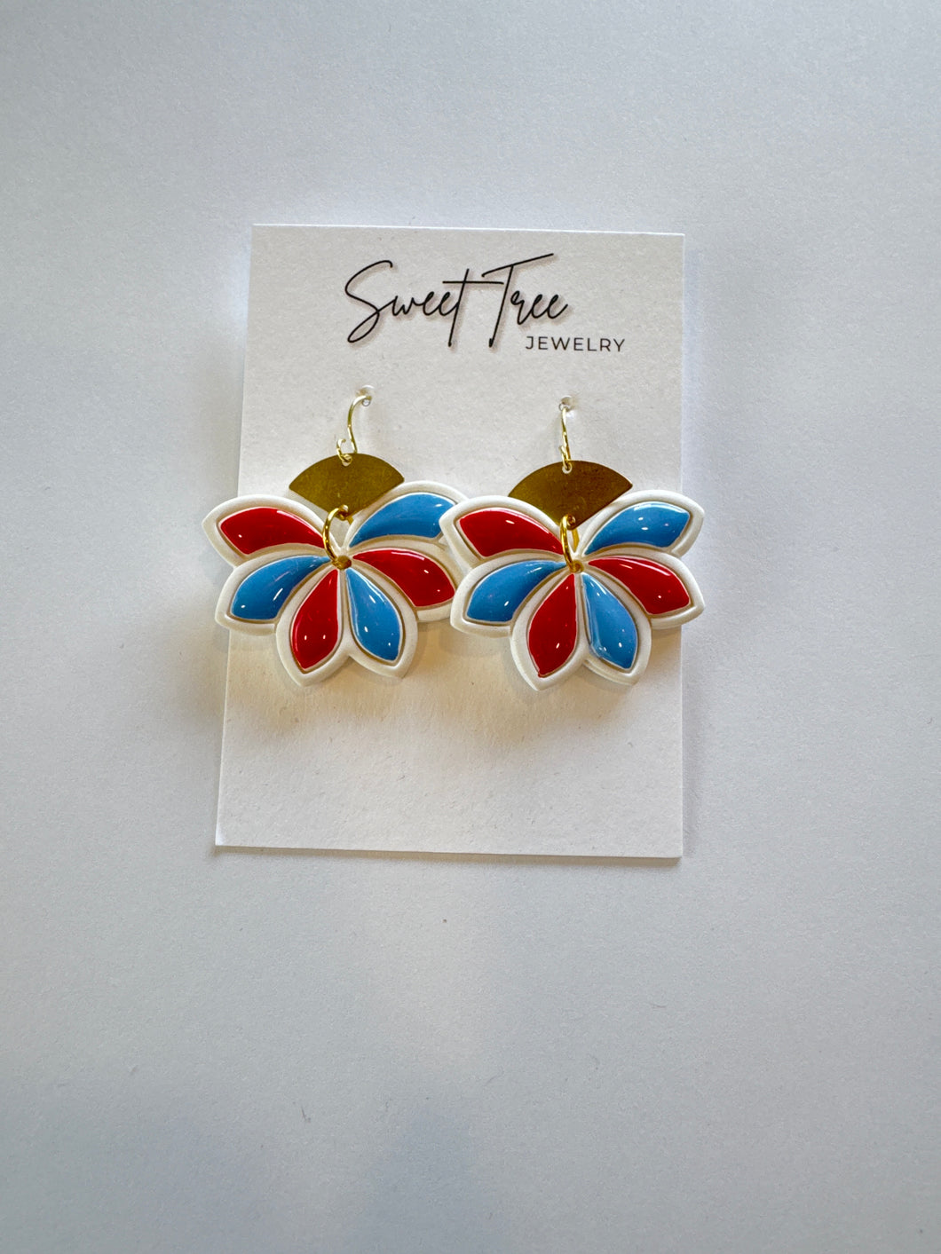 Red and Blue Earrings