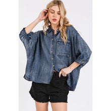 Load image into Gallery viewer, Dark Denim Chambray Top
