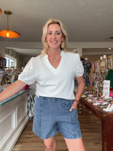 Load image into Gallery viewer, Dark Chambray Shorts
