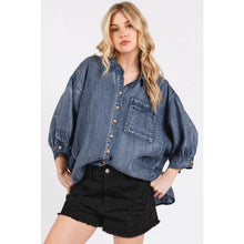 Load image into Gallery viewer, Dark Denim Chambray Top
