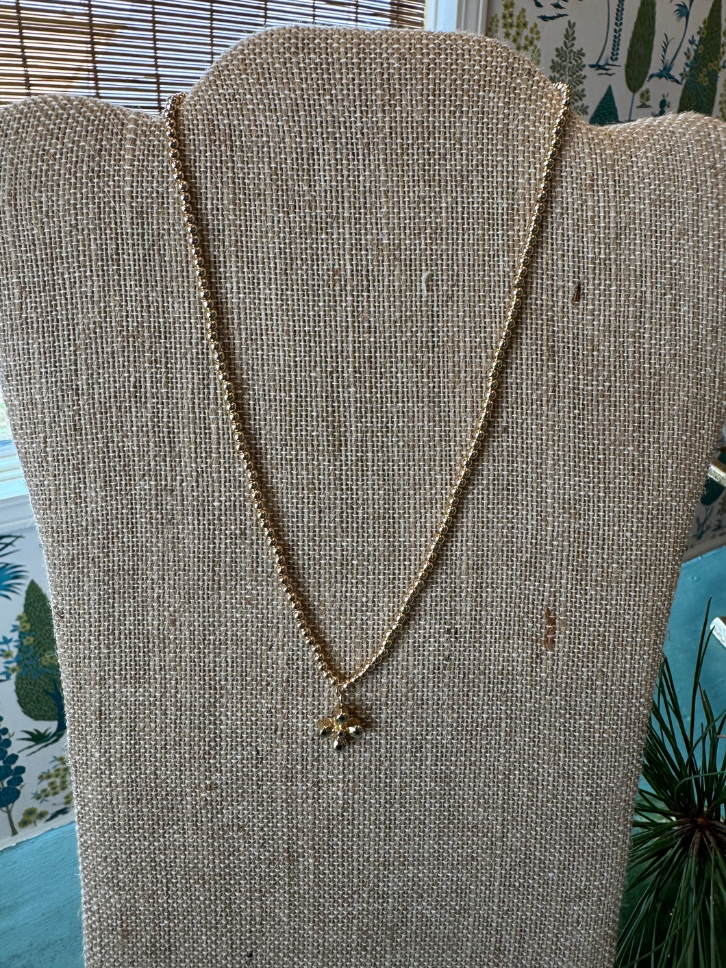Gold Necklace with Cross