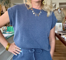 Load image into Gallery viewer, Navy Short Set
