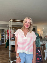 Load image into Gallery viewer, Pink/Off White Knit Top
