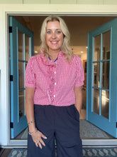 Load image into Gallery viewer, Red Gingham Ruffle Top
