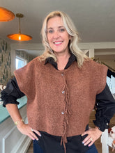 Load image into Gallery viewer, Burnt Orange Fringed Vest
