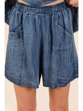 Load image into Gallery viewer, Dark Chambray Shorts
