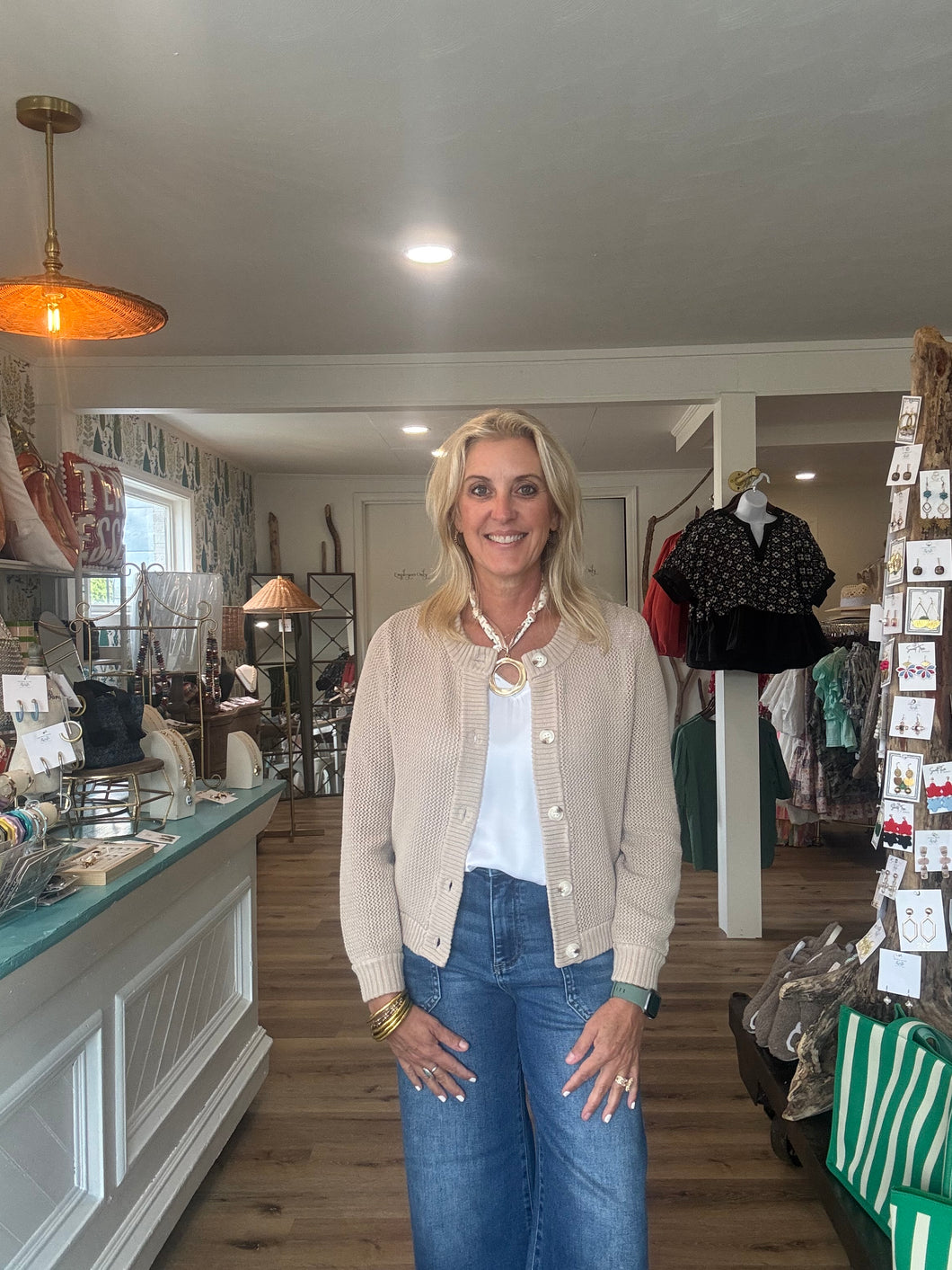 Taupe Knit Cardigan
