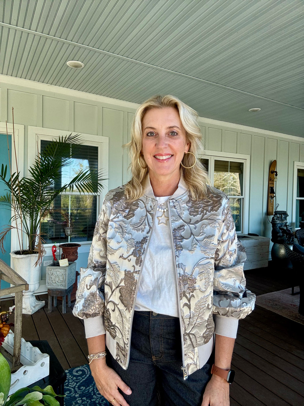 Metallic Jacquard Jacket