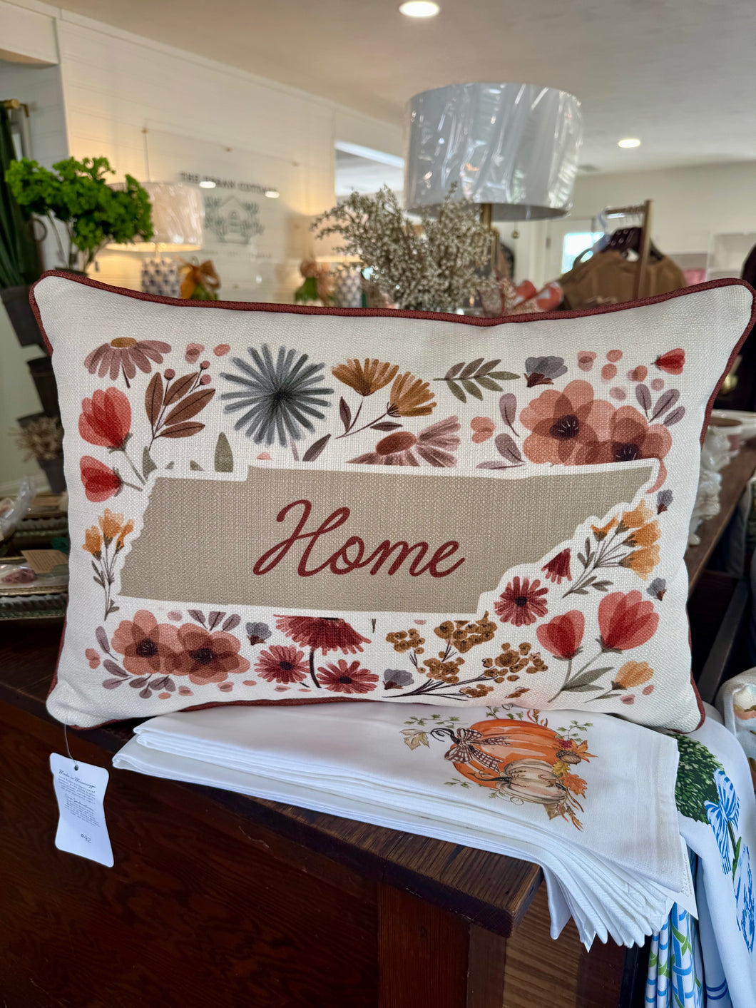 Tennessee Home Watercolor Pillow