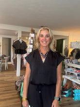 Load image into Gallery viewer, Black Satin Top
