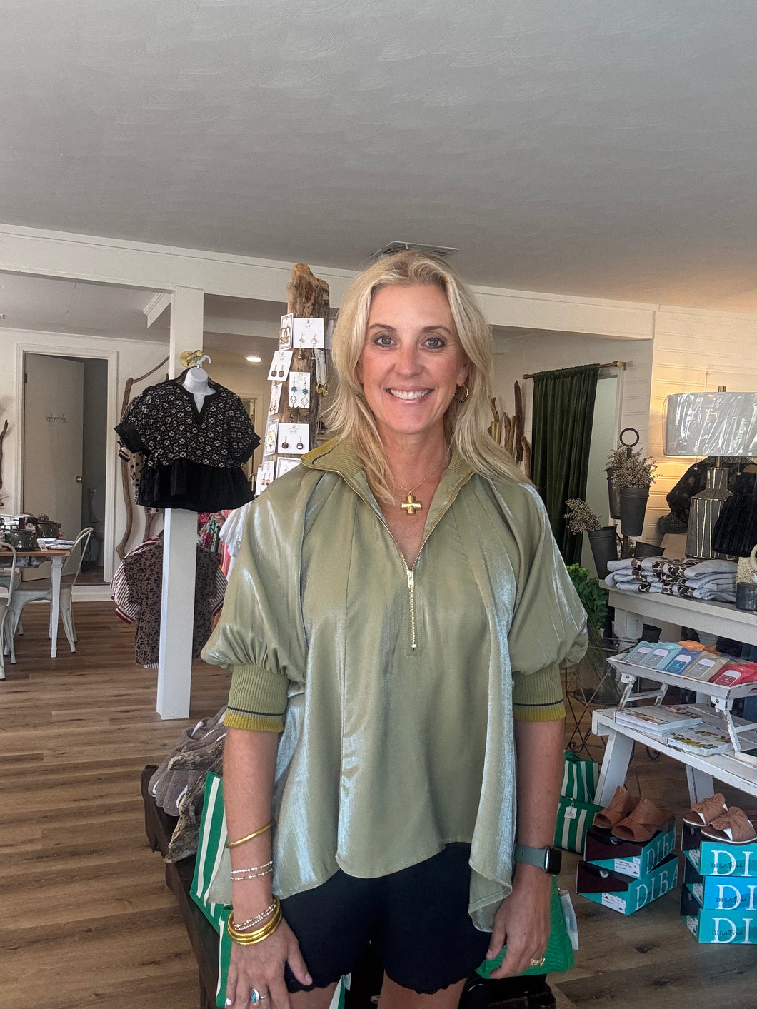 Green Shimmer Top